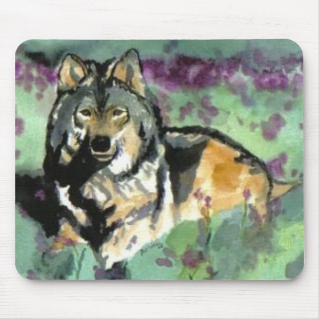 Alfombrilla De Ratón Pag del ratón Wolf (Frente)