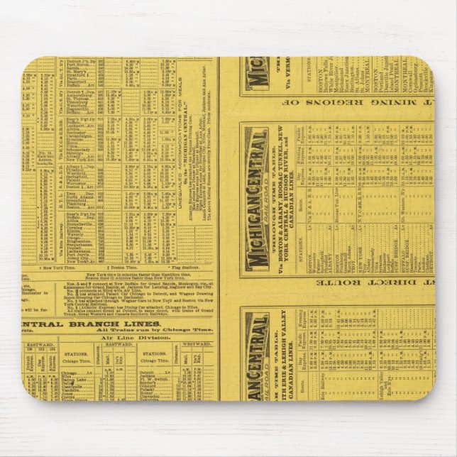 Alfombrilla De Ratón Página de texto Michigan Central Railway (Frente)