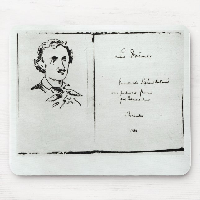 Alfombrilla De Ratón Página de título de "Les Poemes" por Edgar Allan (Frente)