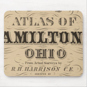 Alfombrilla De Ratón Página de título del Atlas del condado de Hamilton