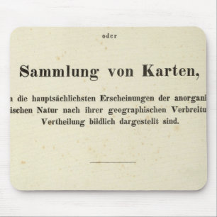 Alfombrilla De Ratón Página de título Dr. Heinrich Berghaus