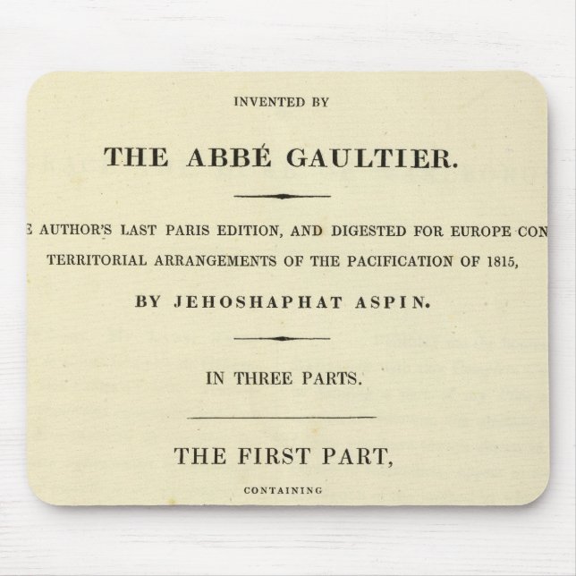 Alfombrilla De Ratón Página Título Curso completo de geografía (Frente)