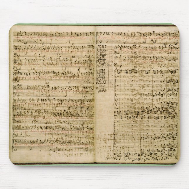 Alfombrilla De Ratón Páginas de la cuenta 'del arte del Fugue (Frente)