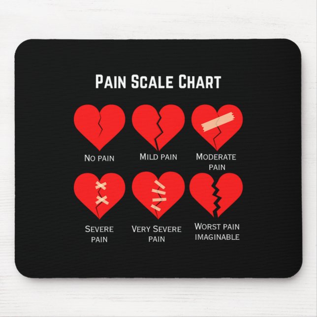Alfombrilla De Ratón Pain Scale Chart Design For Funny Valentines Day  (Frente)