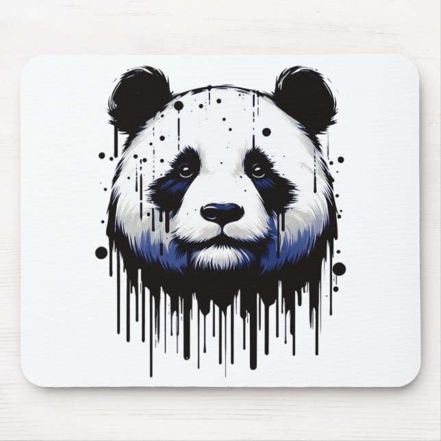 Alfombrilla De Ratón Paint Drip Panda (Frente)