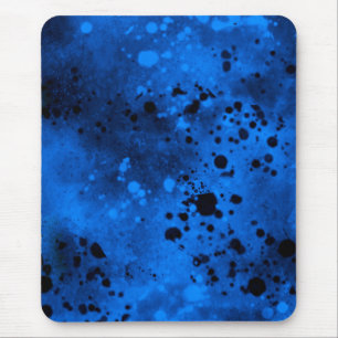 Alfombrilla De Ratón Paint Splatt Efecto Azul y Negro