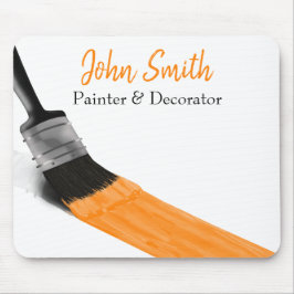 Alfombrilla De Ratón Painting Painter Service Company Brush Orange