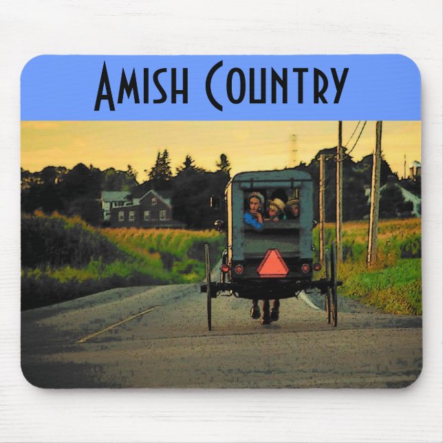 Alfombrilla De Ratón País de Amish (camino) Mousepad (Frente)