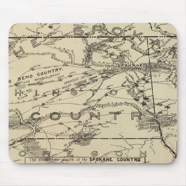 Alfombrilla De Ratón País de Spokane (Frente)