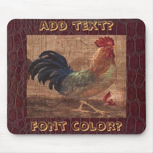 Alfombrilla De Ratón País francés Mousepad para el amante del gallo (Frente)