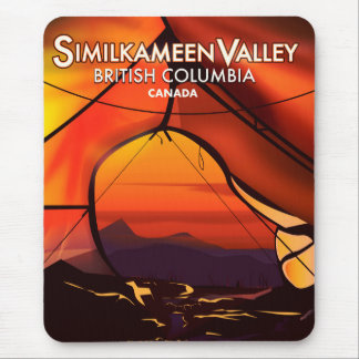 Alfombrilla De Ratón País Similkameen, Canadá cartel de viaje vintage