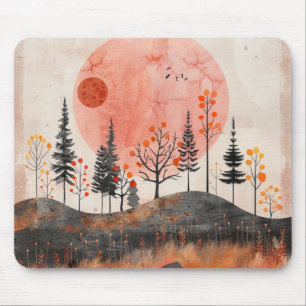 Alfombrilla De Ratón Paisaje abstracto de Boho (13)
