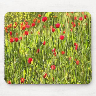 Alfombrilla De Ratón Paisaje artístico de adormidera