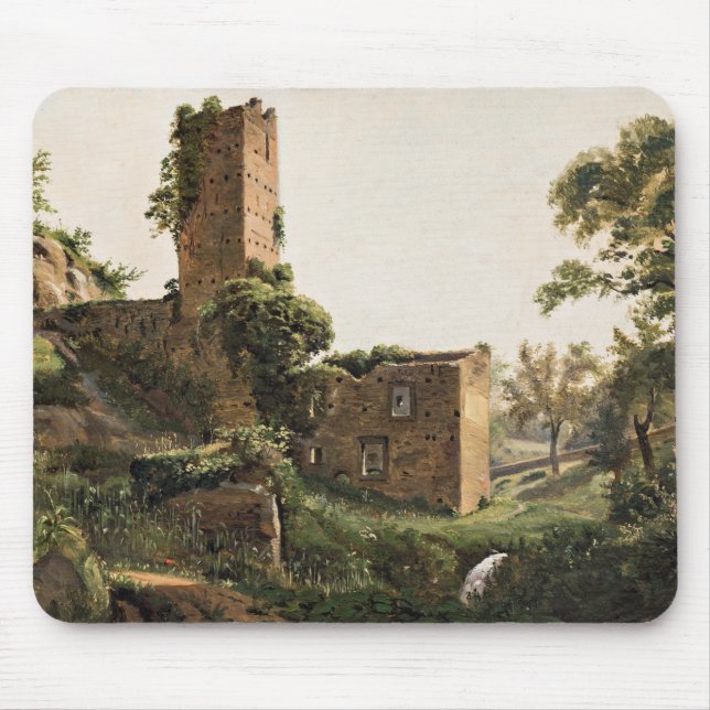 Alfombrilla De Ratón Paisaje con ruinas (antiguo edificio en ruinas) (Frente)