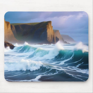 Alfombrilla De Ratón Paisaje costero costero Waves Naturales