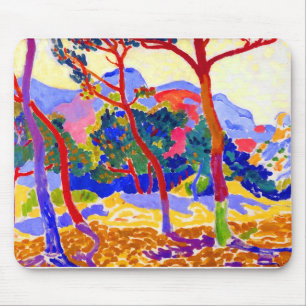Alfombrilla De Ratón Paisaje de Andre Derain Fauvist con árboles