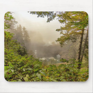 Alfombrilla De Ratón Paisaje de bosque y océano