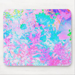 Alfombrilla De Ratón Paisaje de Hortensias Azul Acuático y Rosa Calient