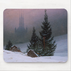 Alfombrilla De Ratón Paisaje de invierno (por Caspar David Friedrich)