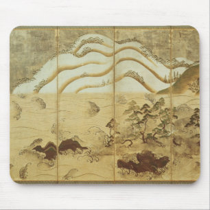Alfombrilla De Ratón Paisaje del invierno del claro de luna