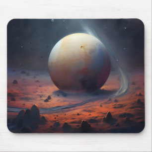 Alfombrilla De Ratón Paisaje del planeta de ciencia ficción