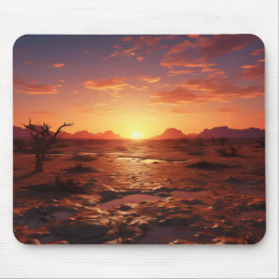 Alfombrilla De Ratón Paisaje Desértico al Atardecer