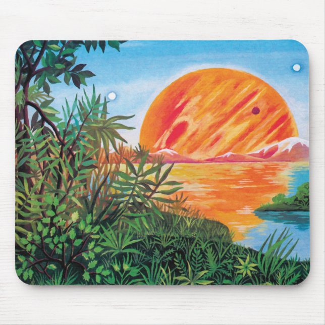 Alfombrilla De Ratón Paisaje en Europa - Pintura de ciencia ficción Júp (Frente)
