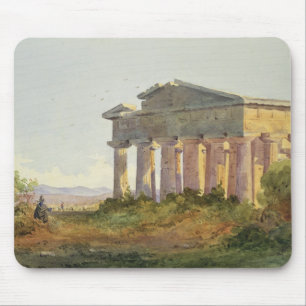 Alfombrilla De Ratón Paisaje en Paestum (w/c en el papel)