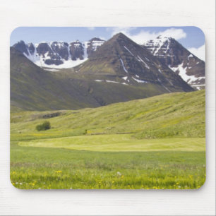 Alfombrilla De Ratón Paisaje escénico del valle de Svarfadardalur