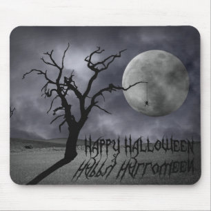 Alfombrilla De Ratón Paisaje espeluznante de Halloween