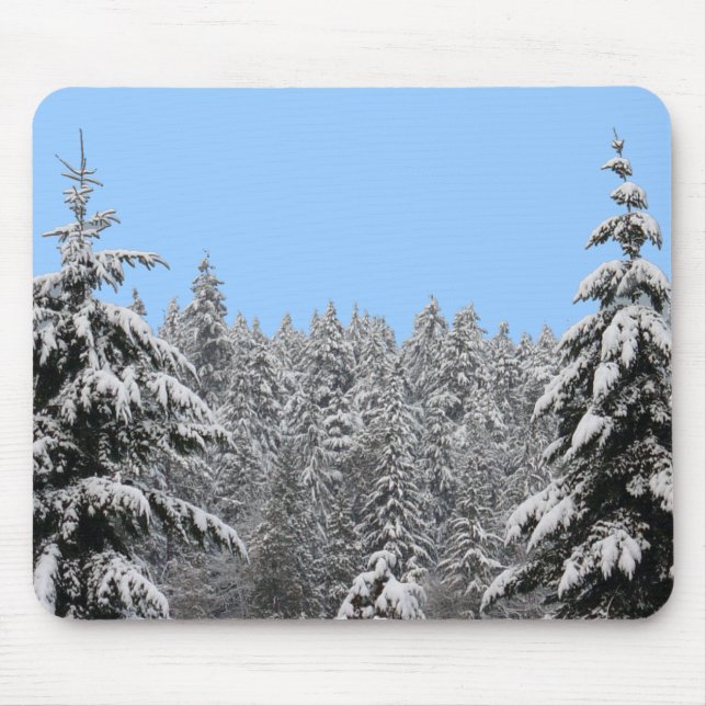 Alfombrilla De Ratón Paisaje invernal Mousepad Regalos Forestales de Ni (Frente)