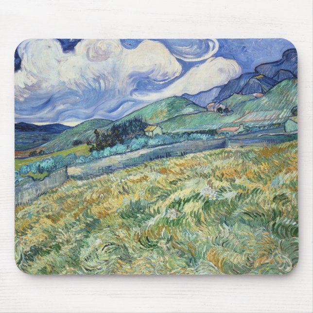 Alfombrilla De Ratón Paisaje montañoso de Van Gogh (Frente)