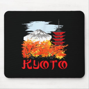 Alfombrilla De Ratón paisaje otoñal de montaña de la silueta de Kyoto v