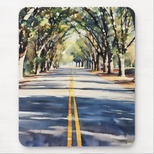 Alfombrilla De Ratón Paisaje pintoresco de colores vivos Mousepad