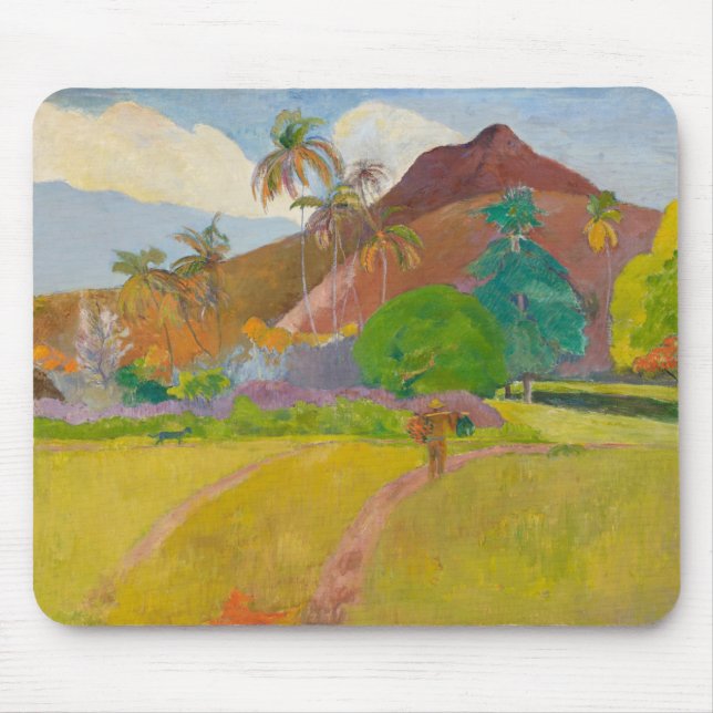 Alfombrilla De Ratón Paisaje tahitiano (por Paul Gaugin) (Frente)
