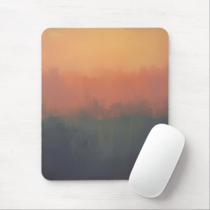 Alfombrilla De Ratón Paisaje urbano de ensueño al atardecer – Arte de p