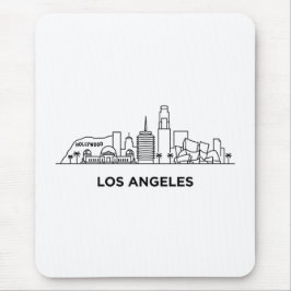 Alfombrilla De Ratón Paisaje Urbano de Los Ángeles Minimalista Arte de