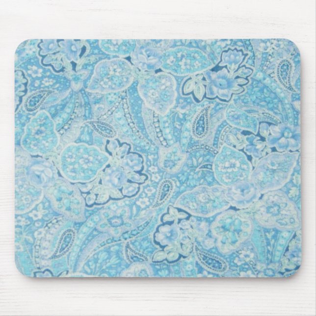 Alfombrilla De Ratón Paisley azul Mousepad (Frente)