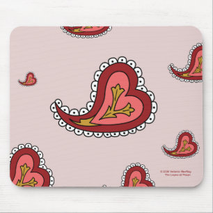 Alfombrilla De Ratón Paisley Heart Mousepad