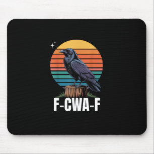 Alfombrilla De Ratón Pájaro Cuervo Gracioso Retro F-Caw-F