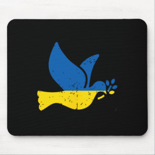 Alfombrilla De Ratón Pájaro de la Paz Ucraniano - Bandera de Ucrania Az