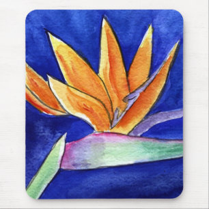 Alfombrilla De Ratón Pájaro de Paraíso Flor Pintura Mousepad