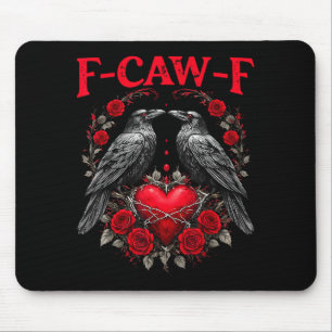 Alfombrilla De Ratón Pájaro Negro Divertido F-caw-f Anti Día de San Val