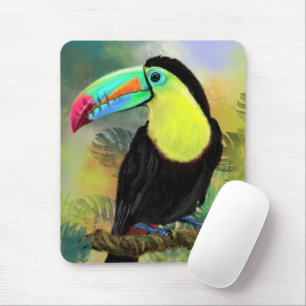 Alfombrilla De Ratón Pájaro Toco Tropical Toco Toucan Exótico - Pintado