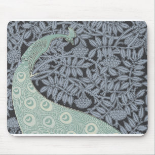 Alfombrilla De Ratón Pájaro Vintage clásico de Peacock Art Nouveau