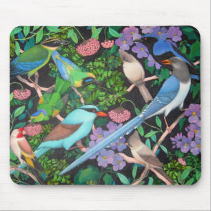 Alfombrilla De Ratón Pájaros de la selva de Asia