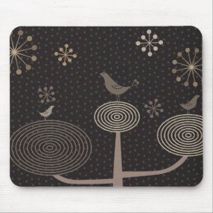 Alfombrilla De Ratón Pájaros en el amor Design3 Mousepad negro