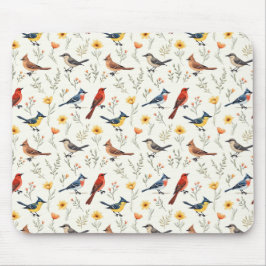 Alfombrilla De Ratón Pájaros Pequeños Coloridos