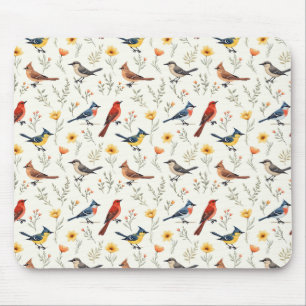 Alfombrilla De Ratón Pájaros Pequeños Coloridos
