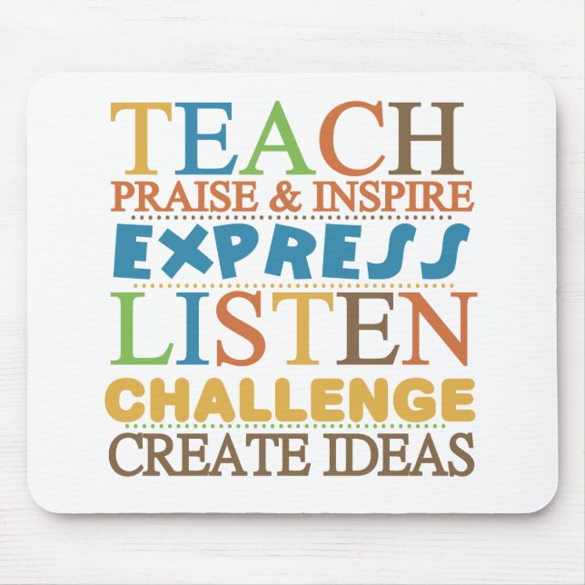 Alfombrilla De Ratón Palabras del profesor a vivir Byy (Frente)